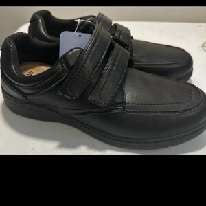 George MIKE II Black Double Strap COMFORT SHOES Men's Size Sz 10W 10 Wide Width